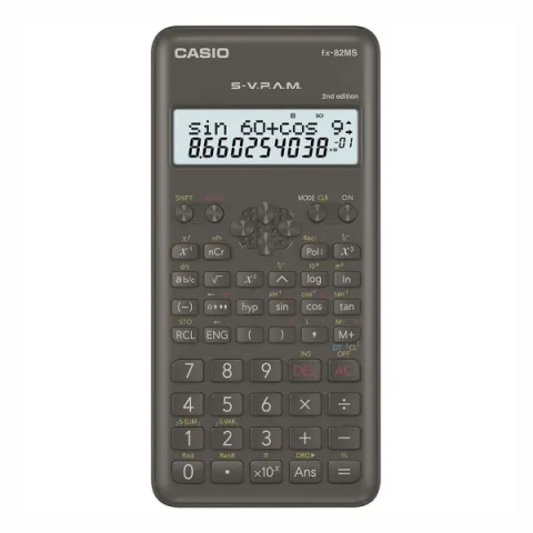 Calculadora Científica Casio FX-82MS-2W 2nd Edition – Negro